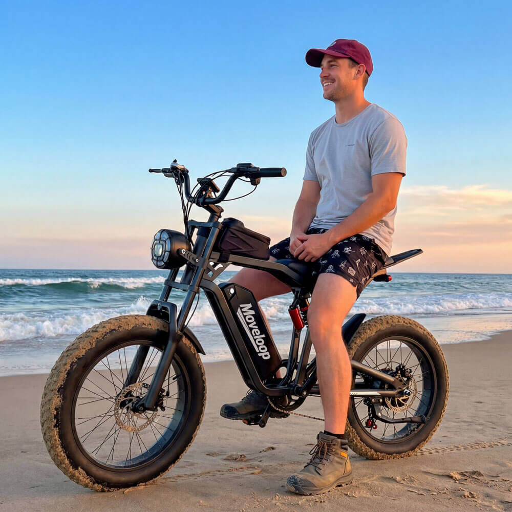 Moveloop T1-28 Electric Bike: 750W, Top Speed 28 MPH, 80 Miles Range ...